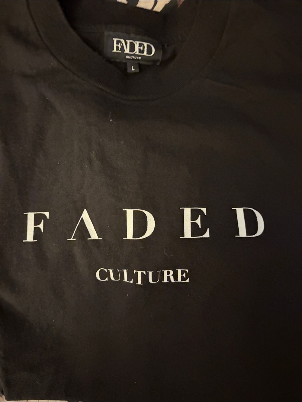 Men's Black Logo Tee faded culture